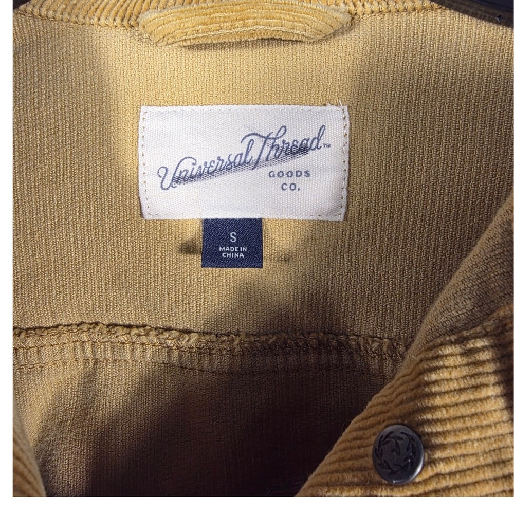 Universal Thread Womens Mustard Tan Corduroy Trucker Jacket Small Button Front - Picture 5 of 9